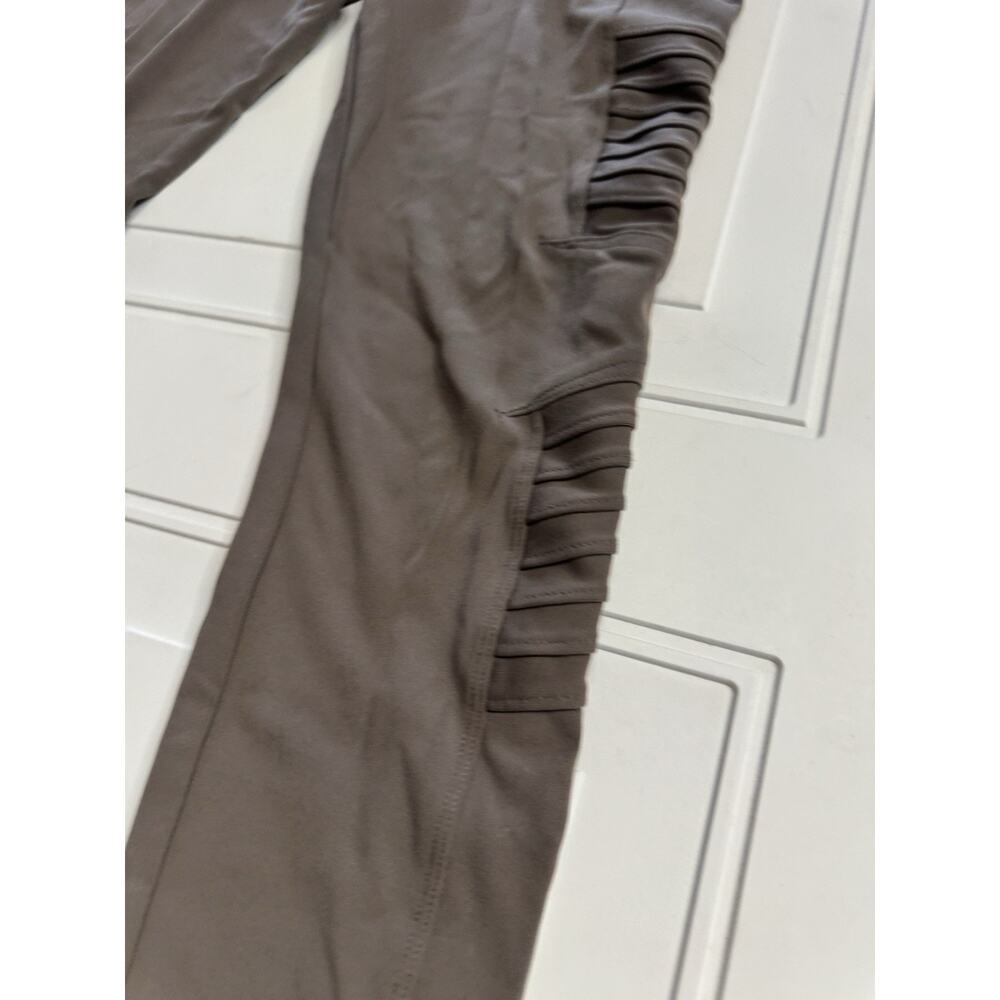 Athleta Delancey Zip Ankle Moto Tight Leggings Pants Taupe Brown Size Medium M - Picture 2 of 8